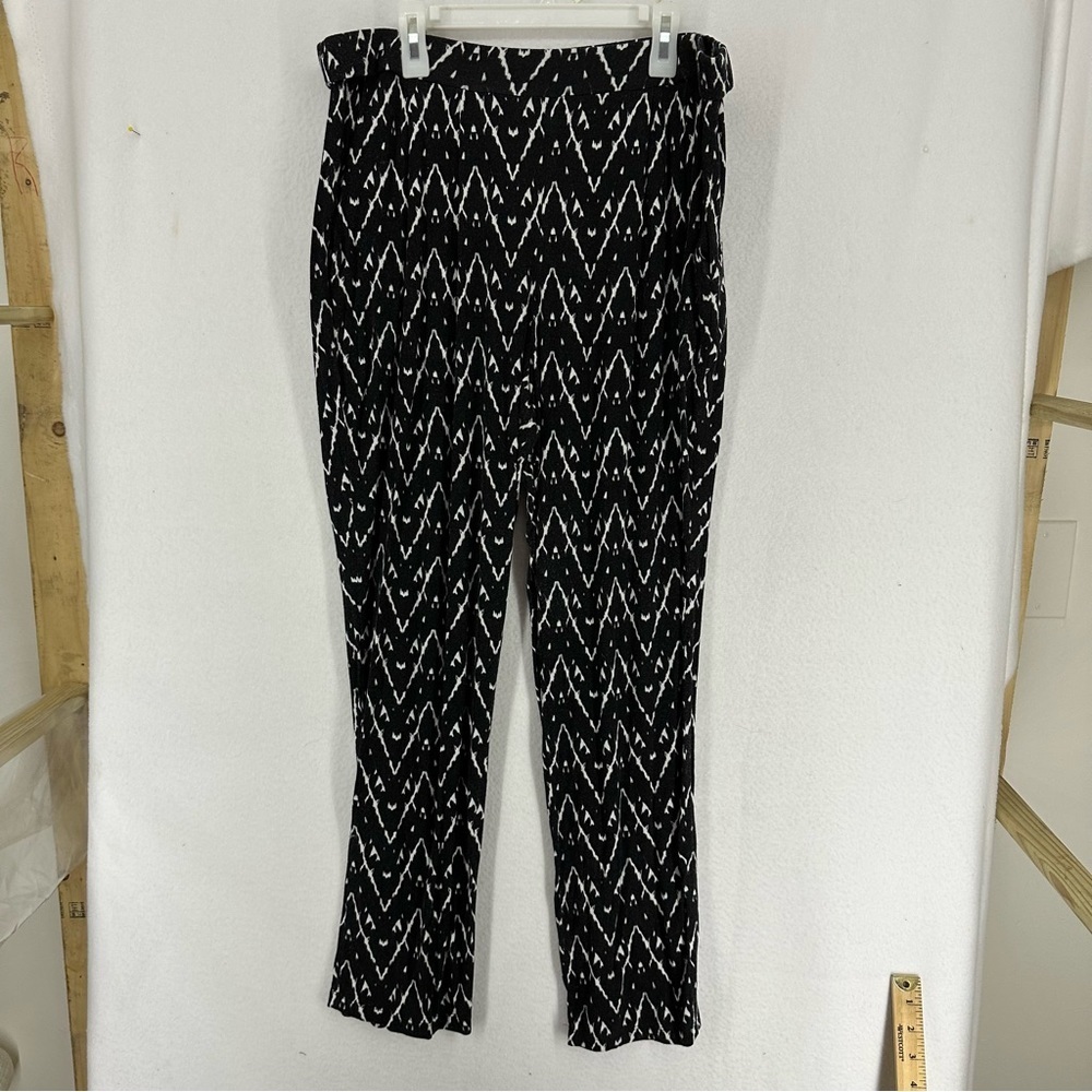Matty M Brushstroke Soft Pants Pull-On Style Woman’s Medium Black